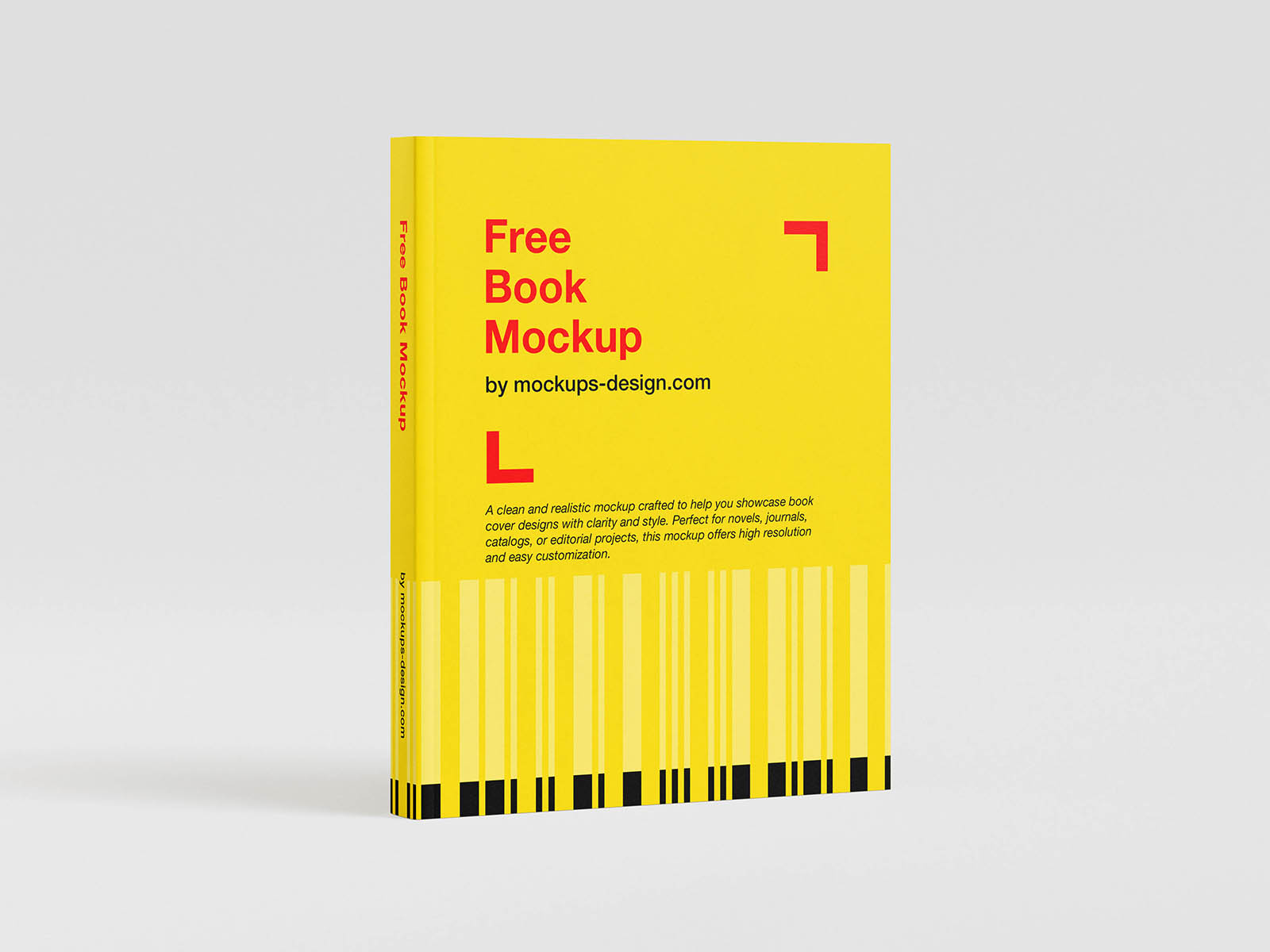 Hardcover editorial book mockup