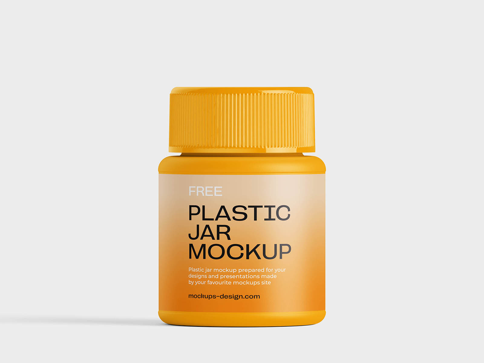 Compact plastic jar mockup