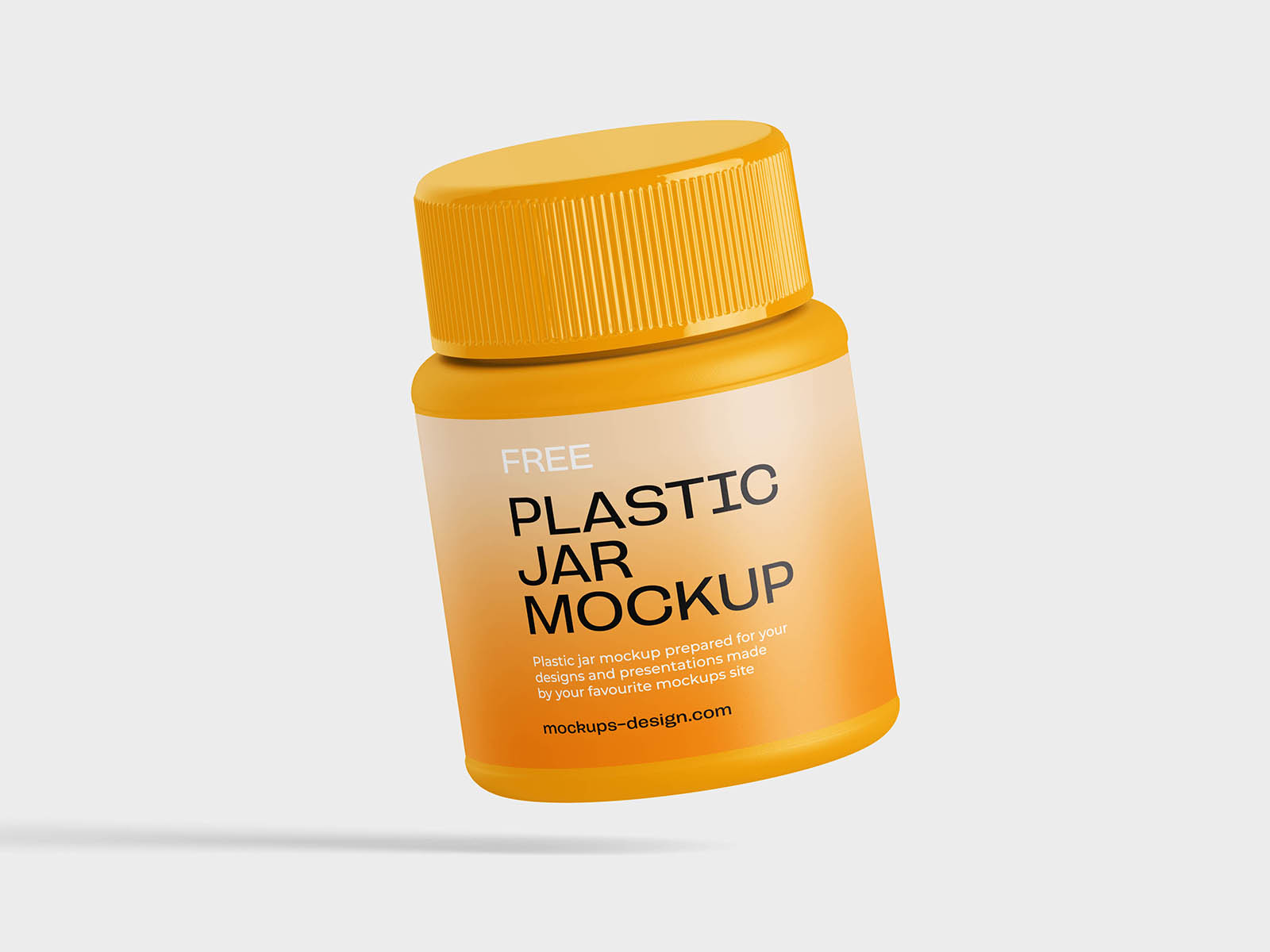 Compact plastic jar mockup