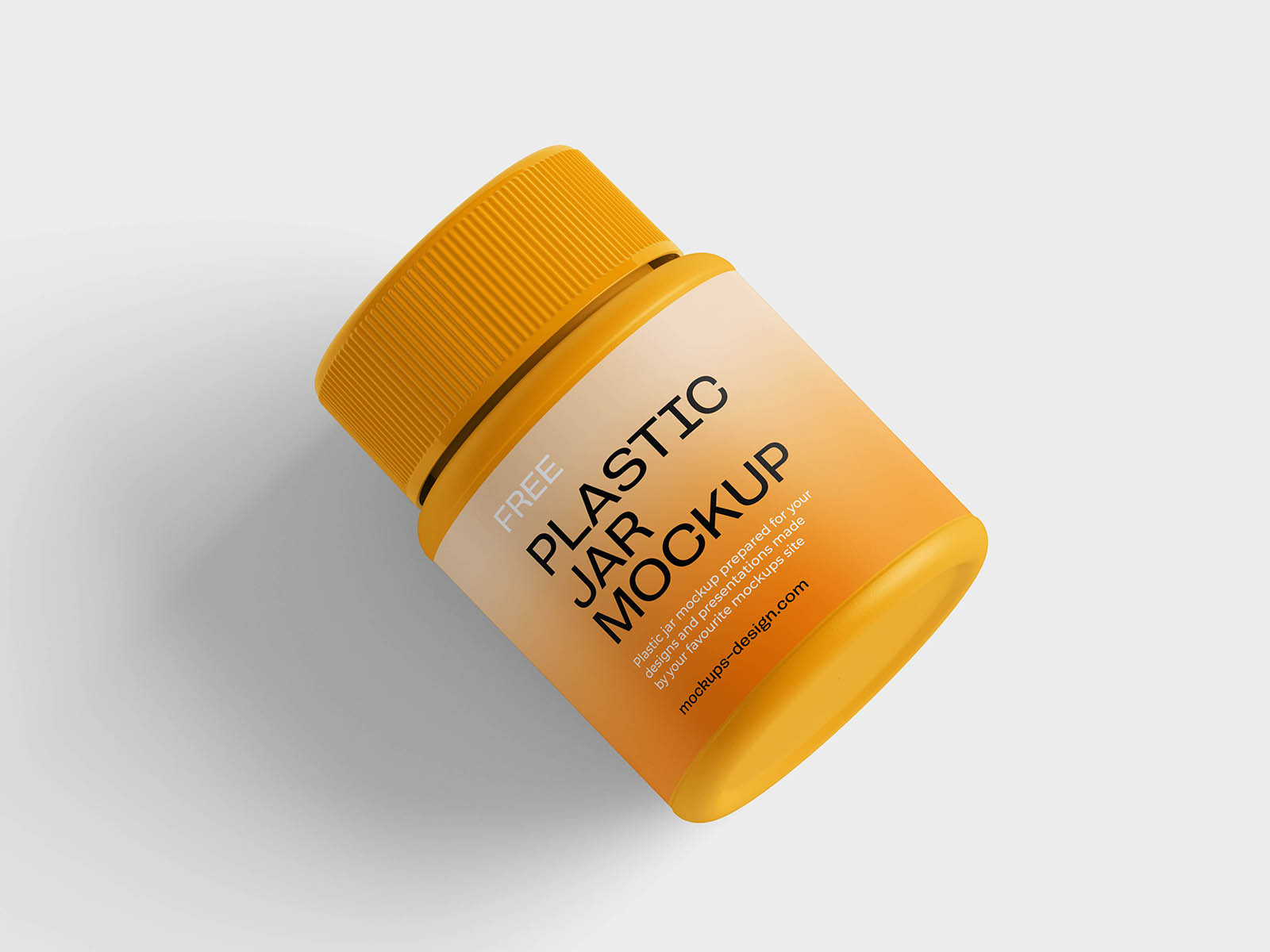 Compact plastic jar mockup