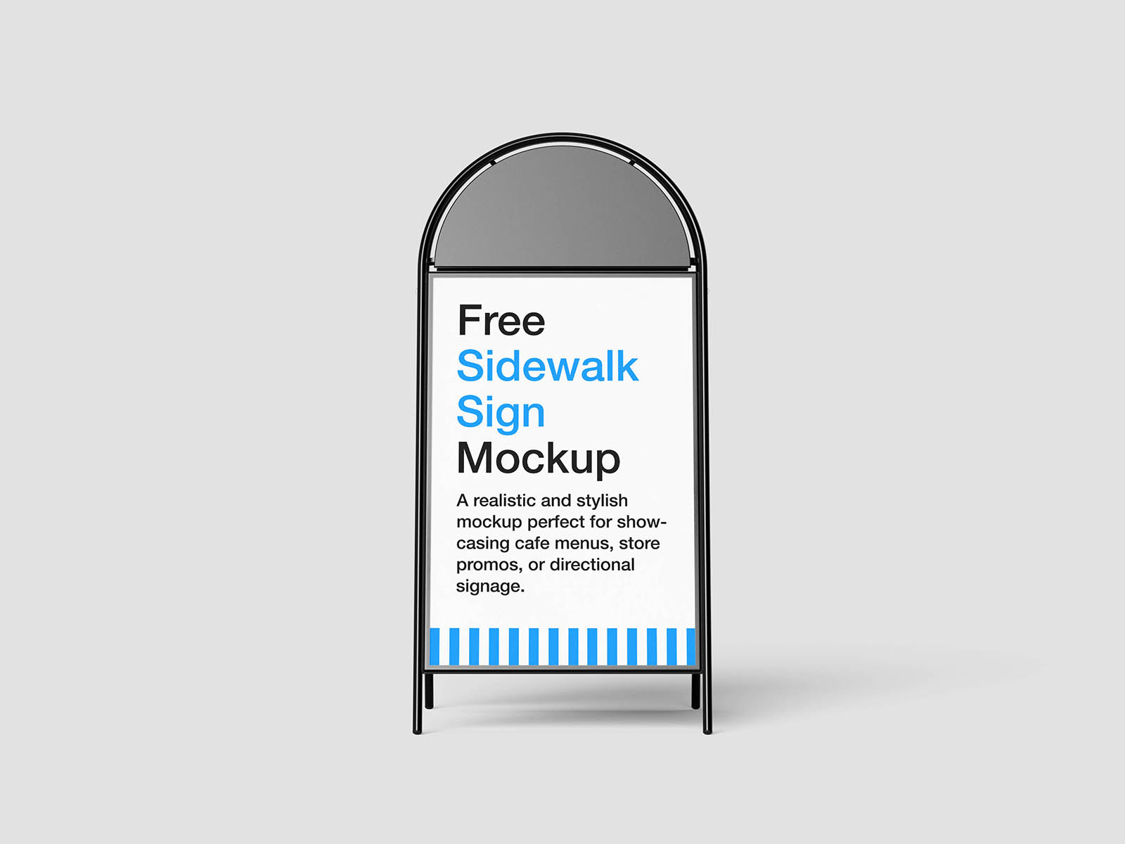 Stylish sidewalk sign mockup