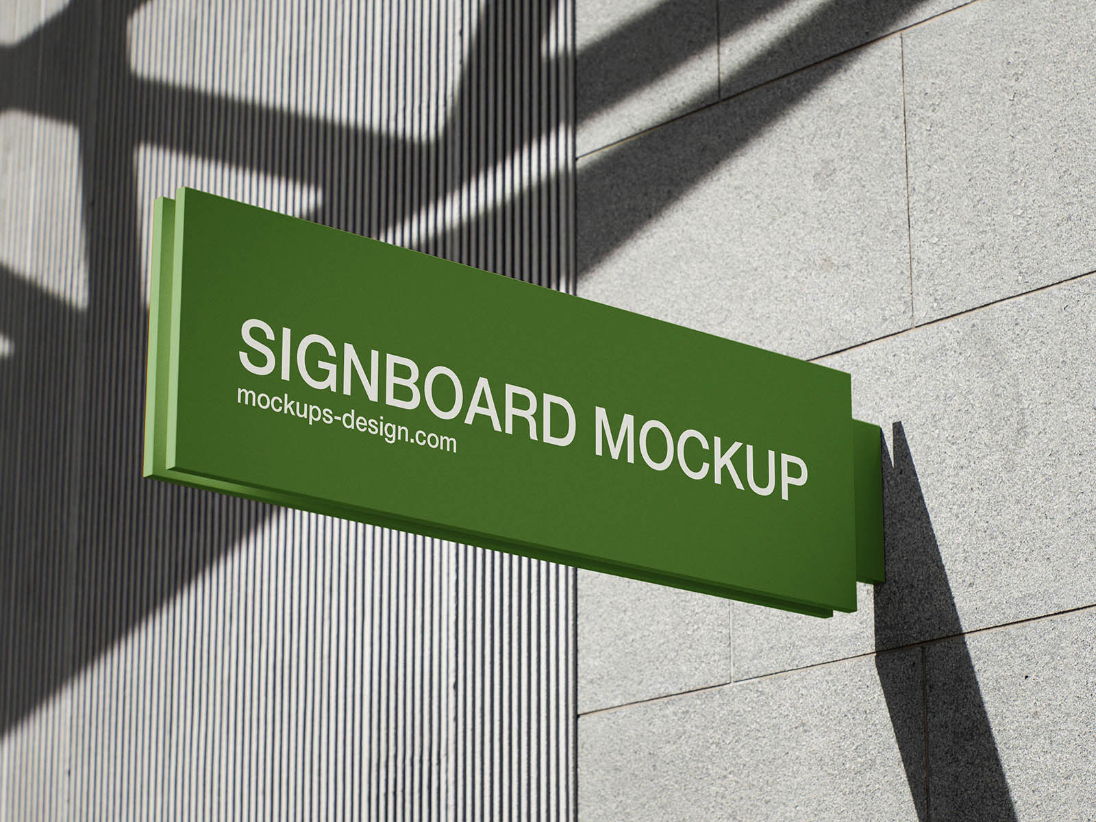 Rectangular signboard mockup