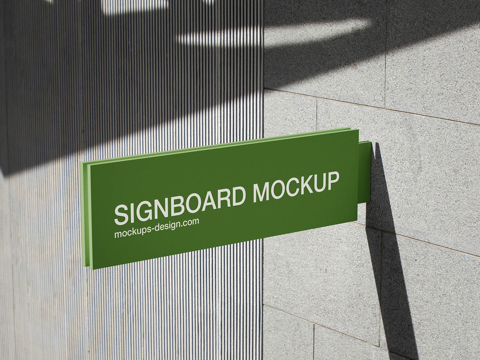 Rectangular signboard mockup