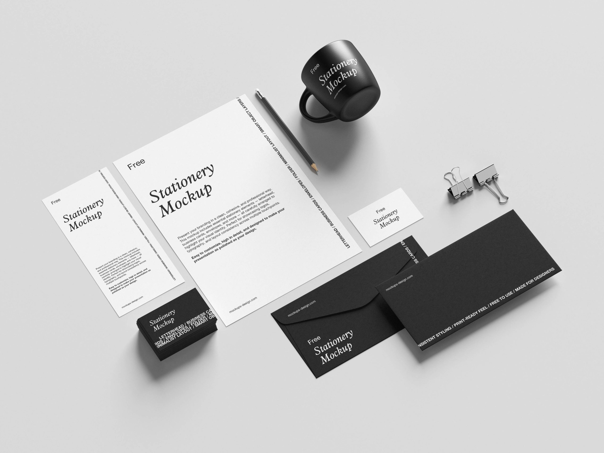 Minimal branding stationery mockup