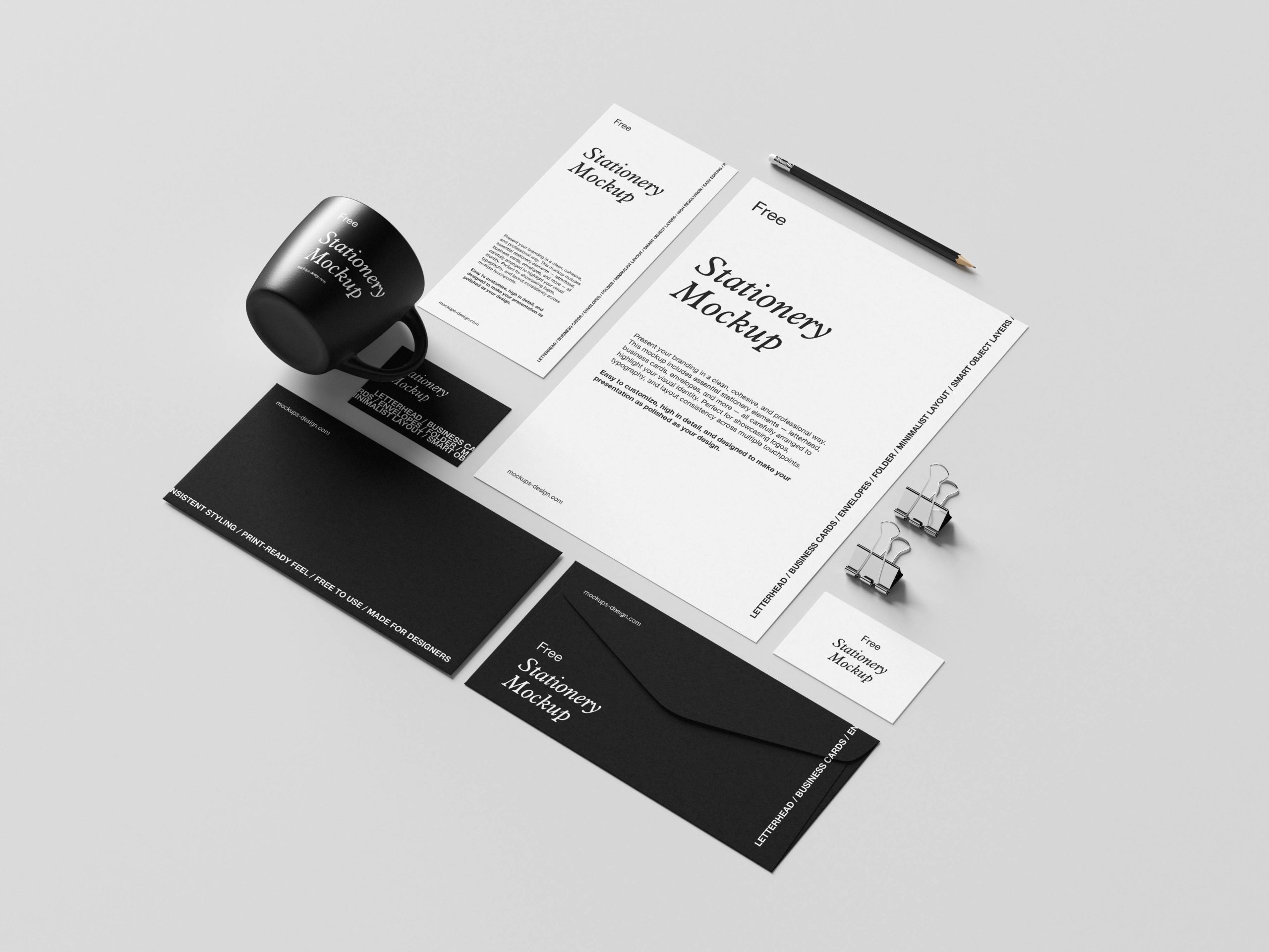 Minimal branding stationery mockup