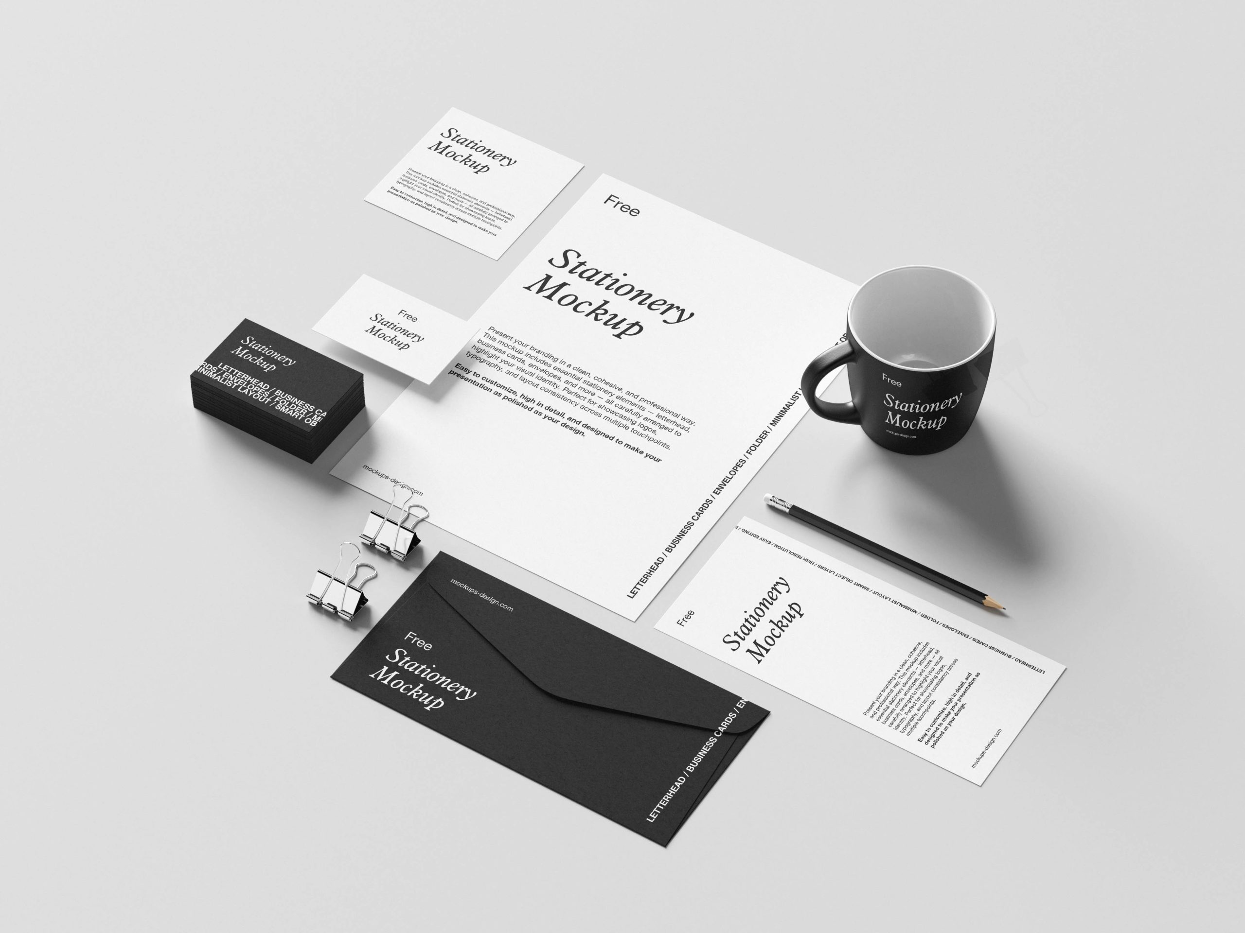 Minimal branding stationery mockup