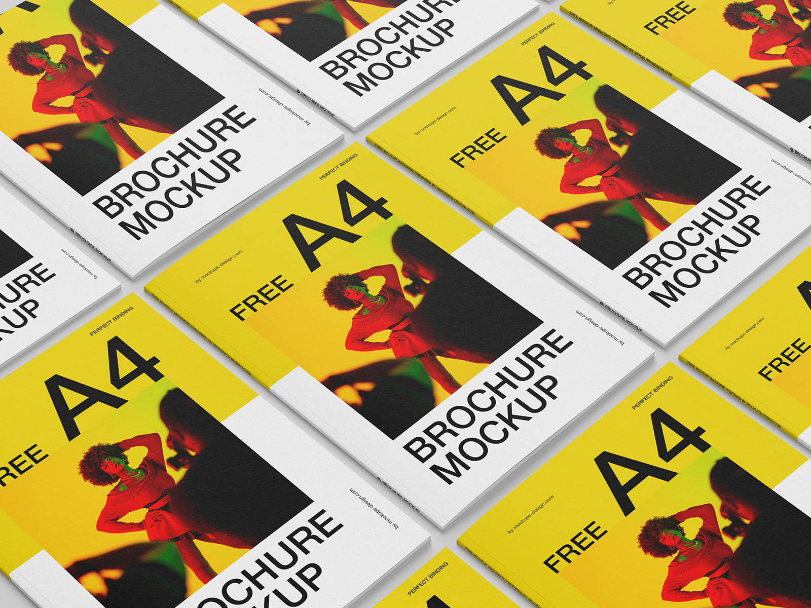 A4 brochure cover mockup