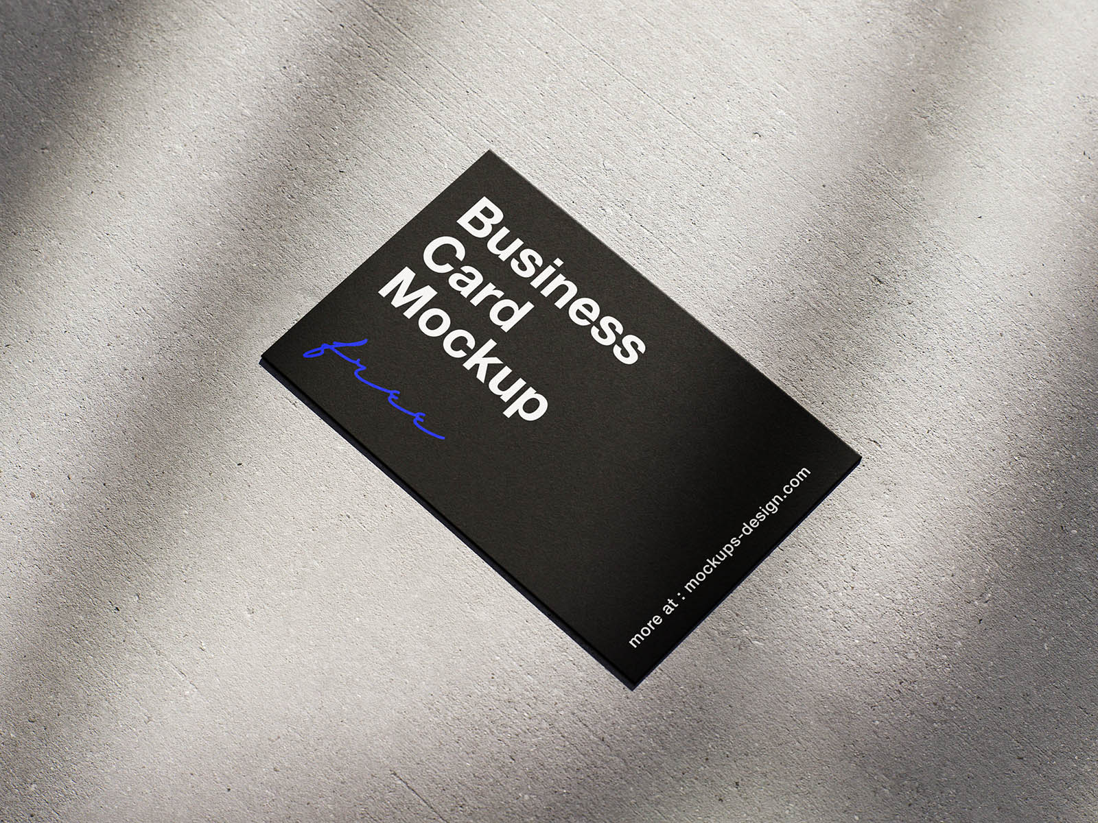 Shadowed business card mockup