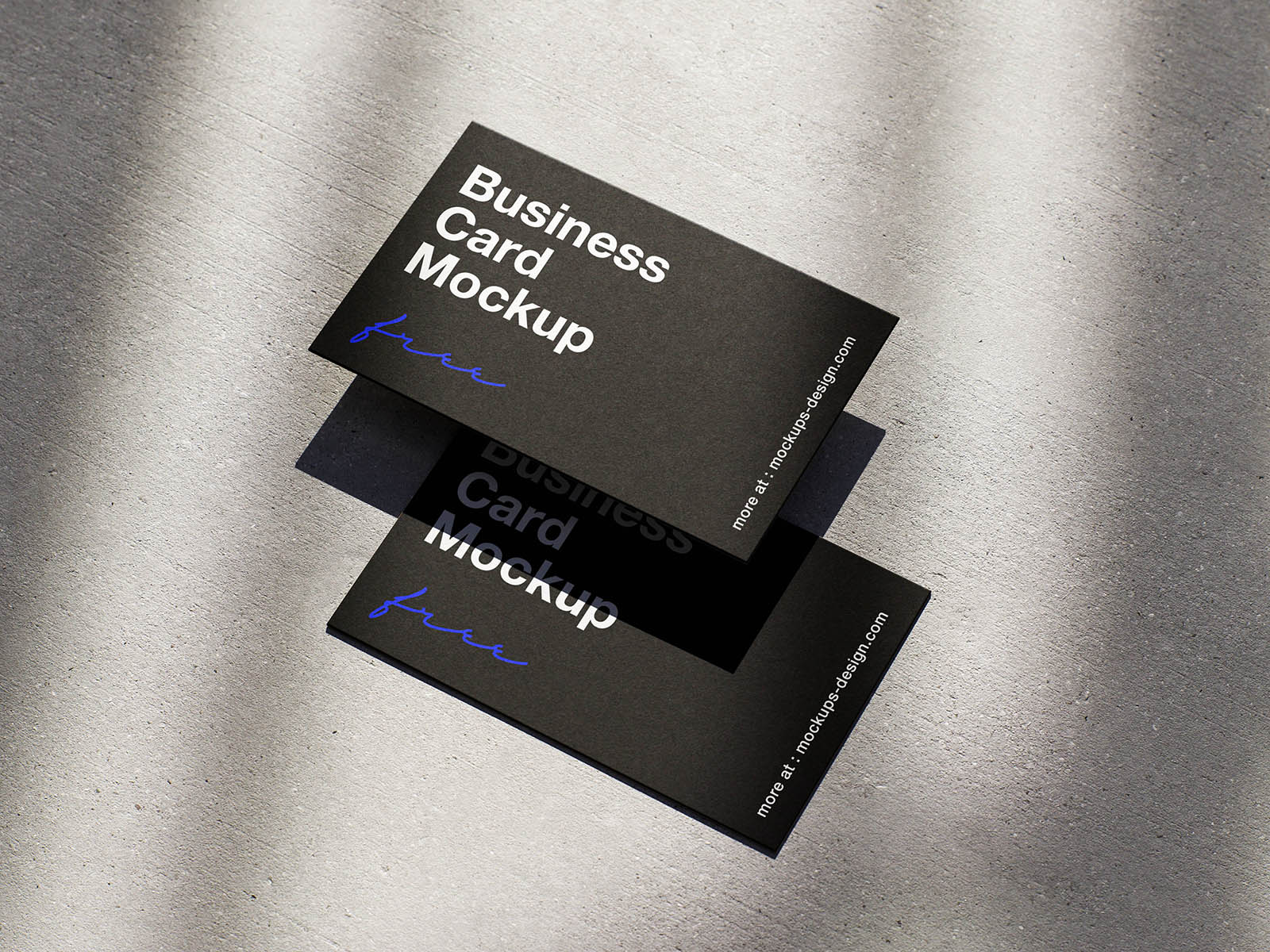 Shadowed business card mockup