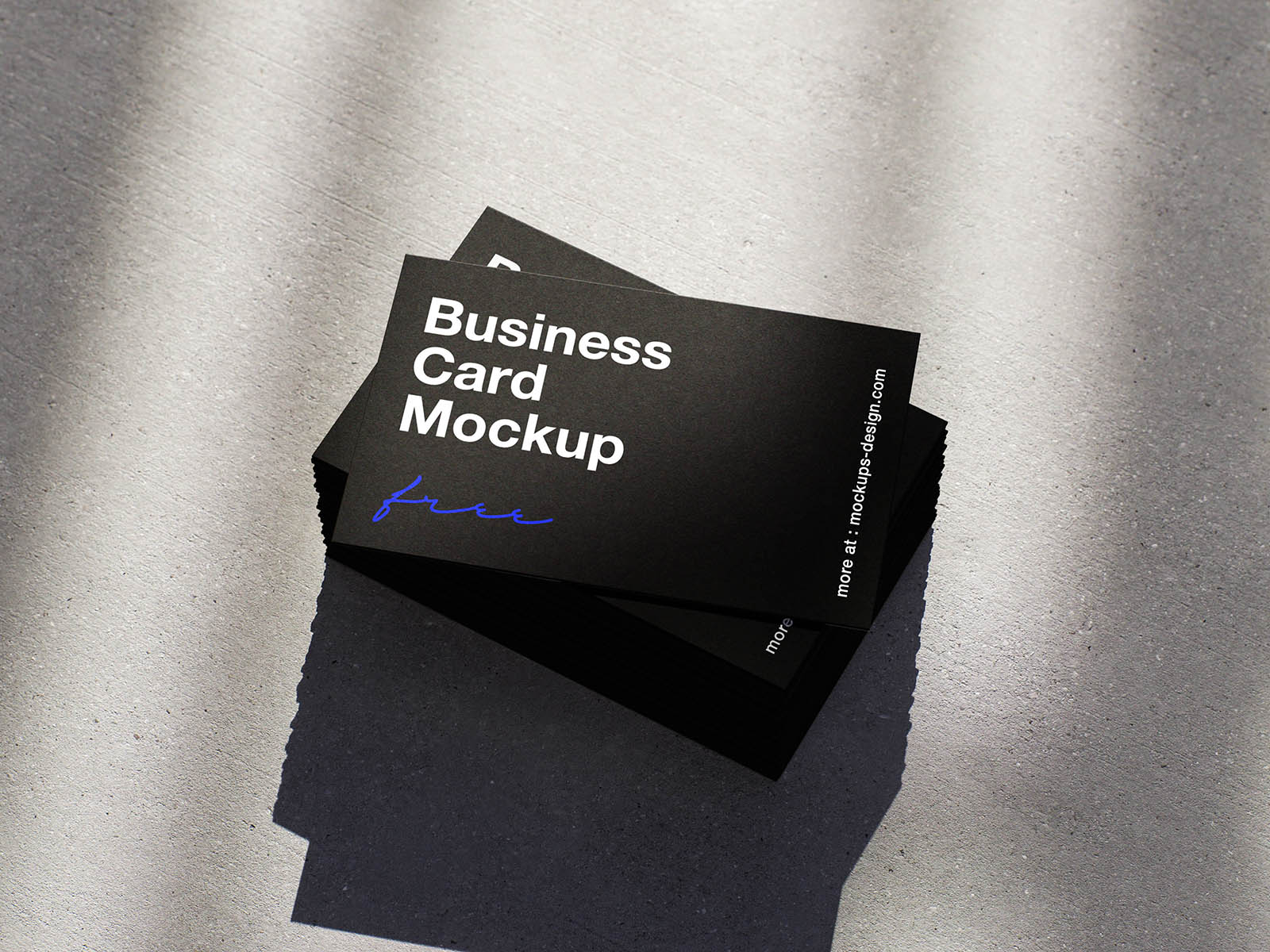 Shadowed business card mockup