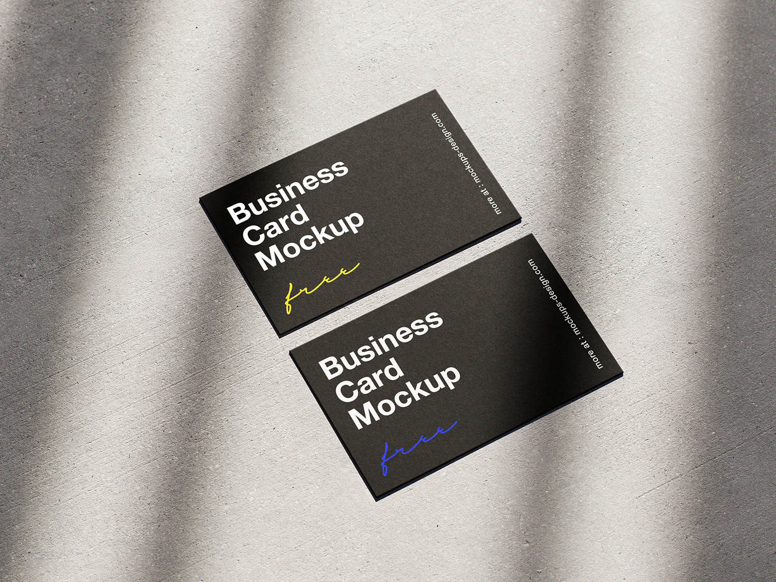 Shadowed business card mockup