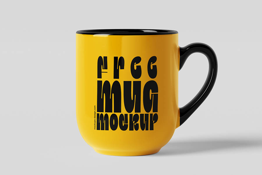 Glossy mug mockup