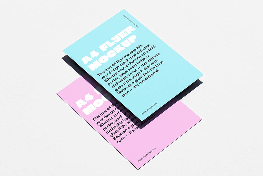 Minimal A4 flyer mockup