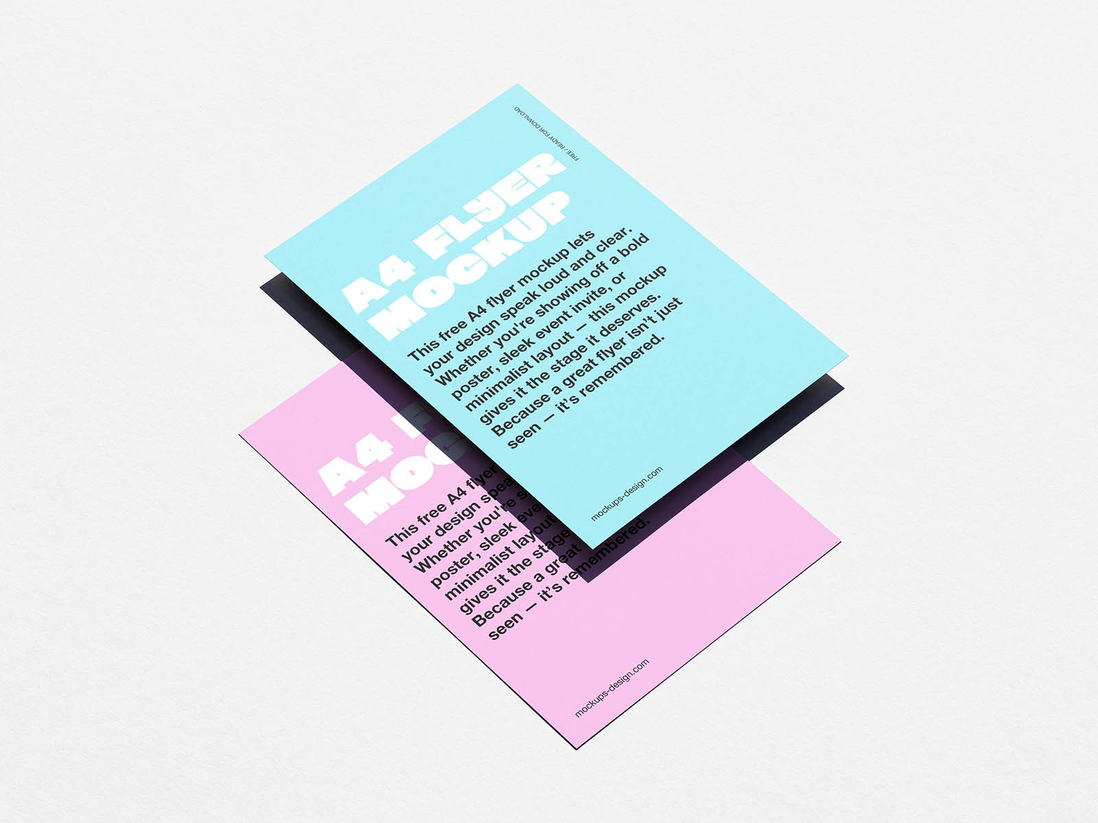 Minimal A4 flyer mockup