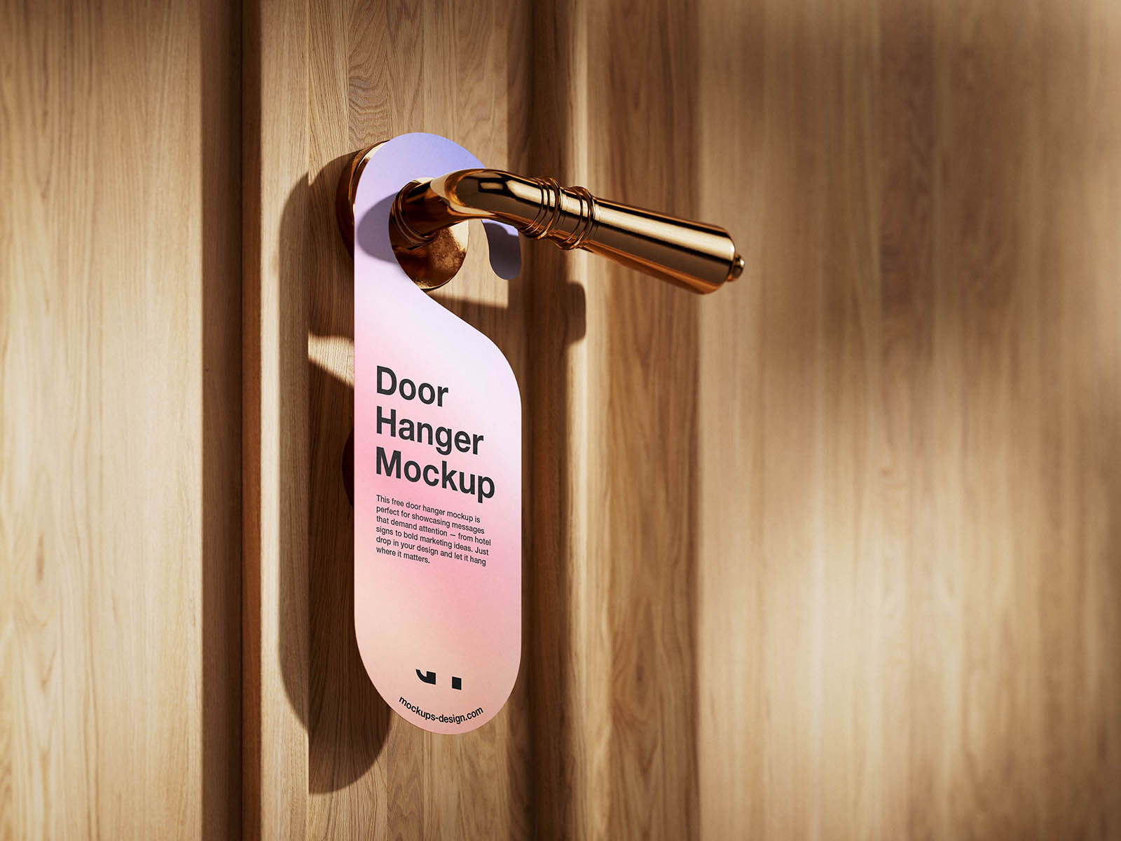 Elegant door hanger mockup