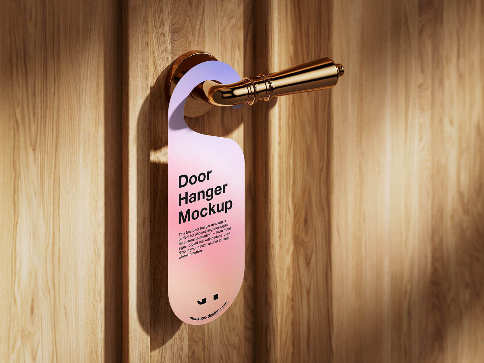 Elegant door hanger mockup