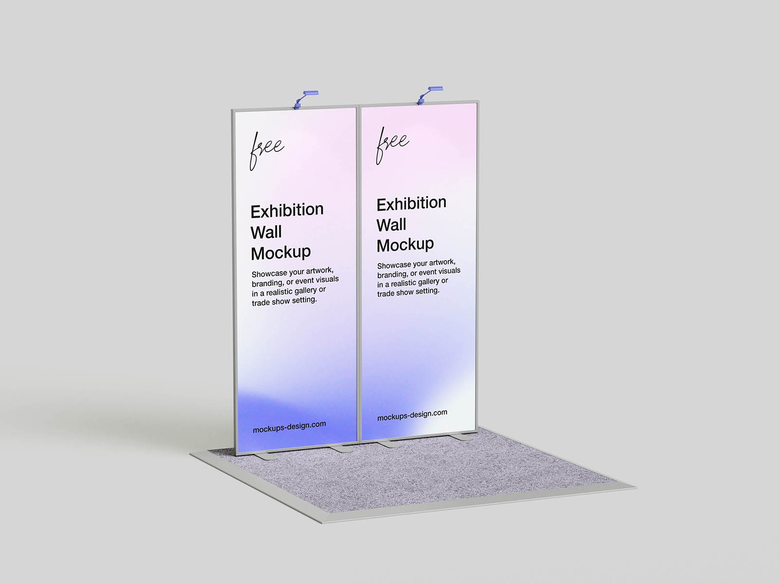 Modern exhibition wall mockup