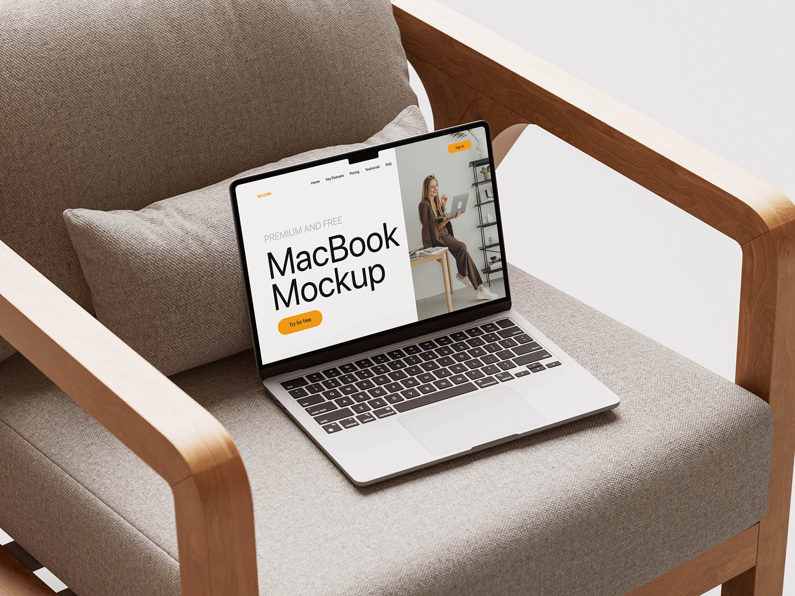 Cozy MacBook mockup