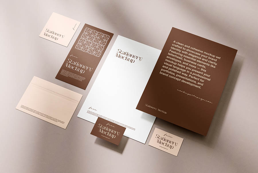 Elegant and elegant stationery mockup
