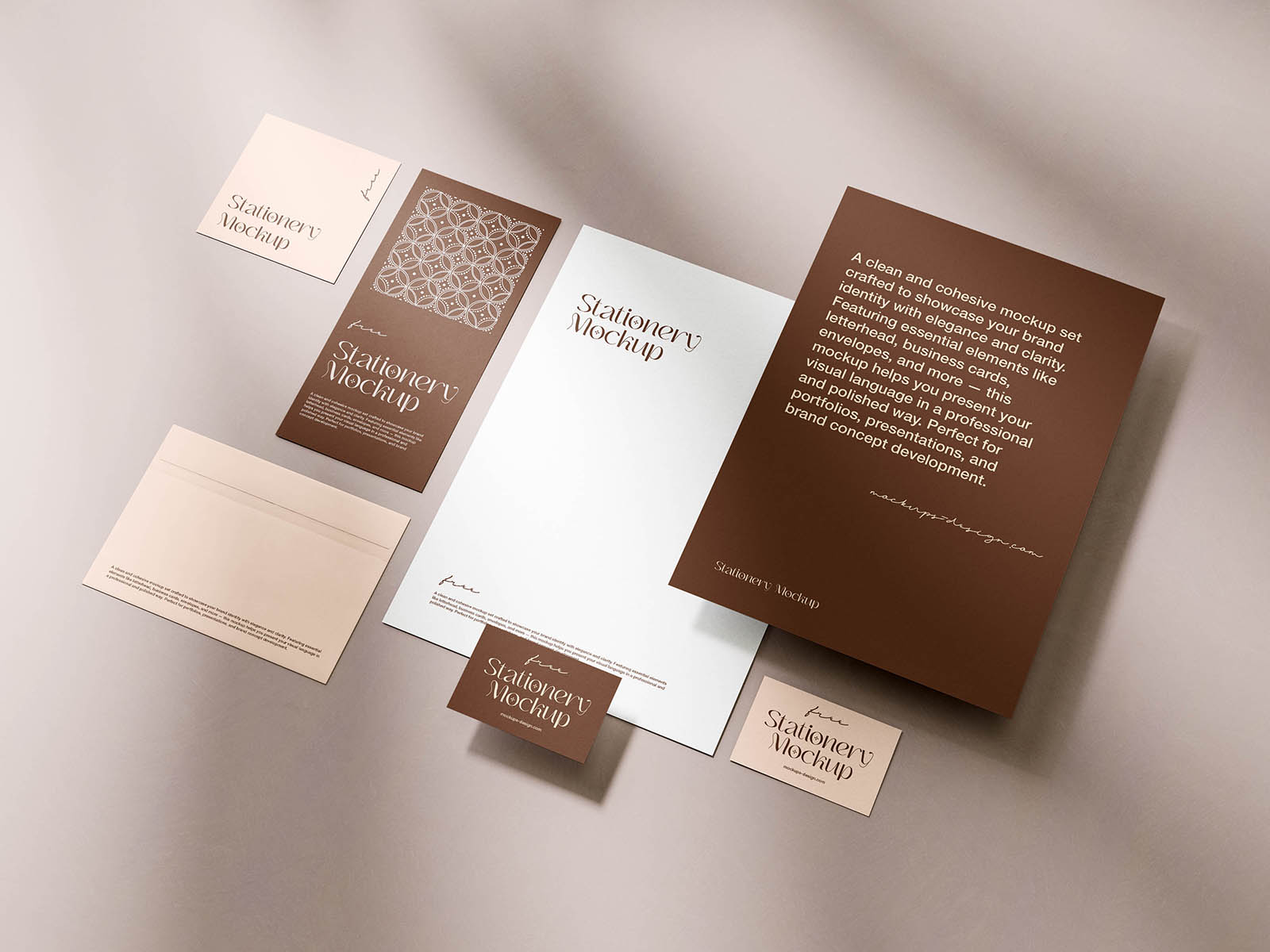 Elegant and elegant stationery mockup