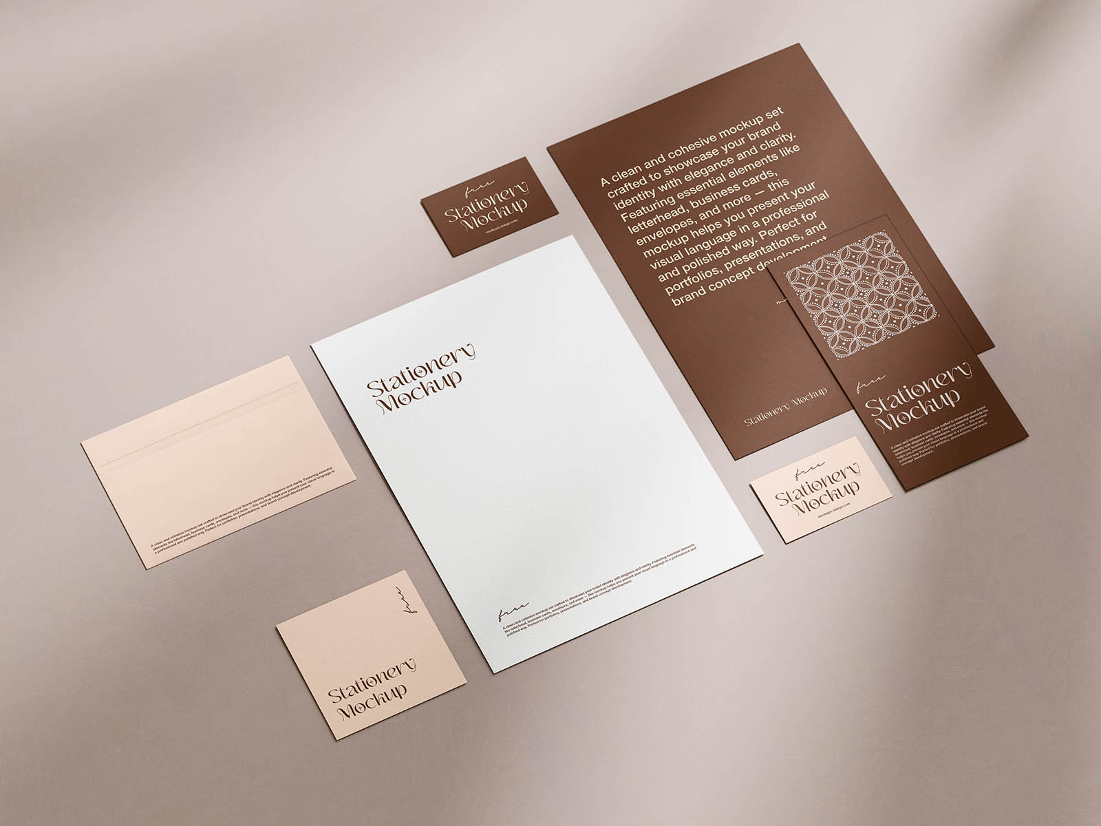 Elegant and elegant stationery mockup