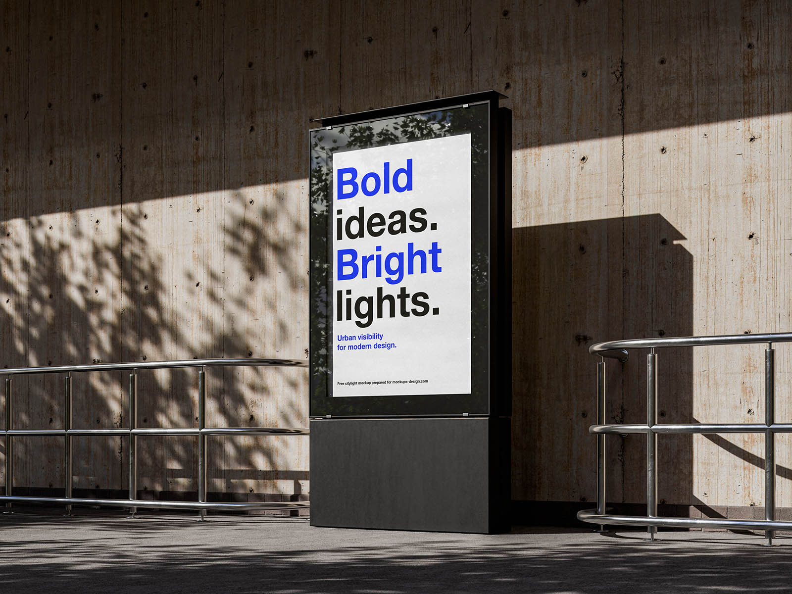 Modern citylight poster mockup