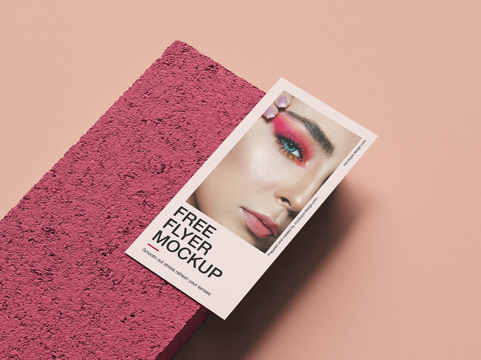 DL Flyer on stone tile mockup