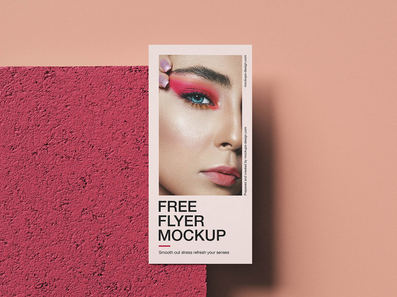 DL Flyer on stone tile mockup