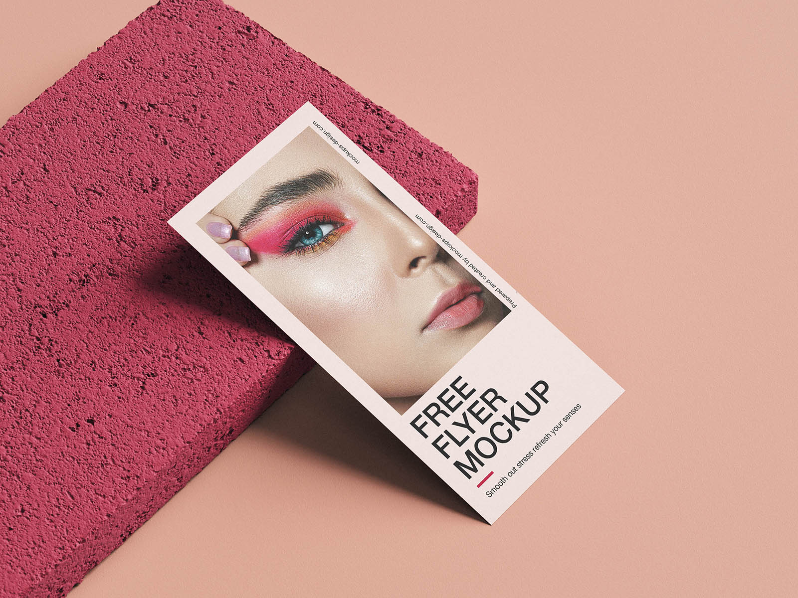 DL Flyer on stone tile mockup