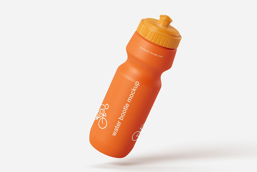 Free sport water bottle mockup