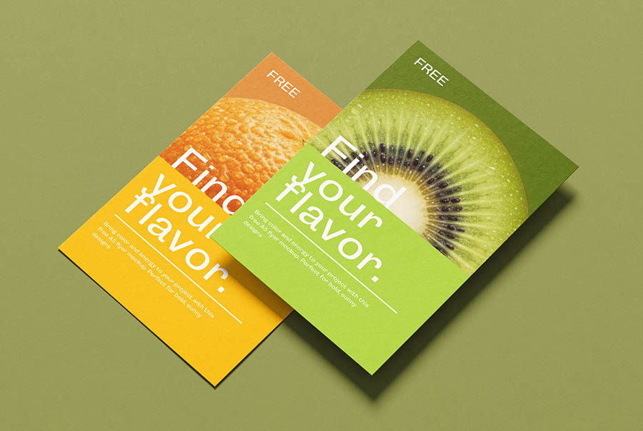 Clean A5 flyer mockup