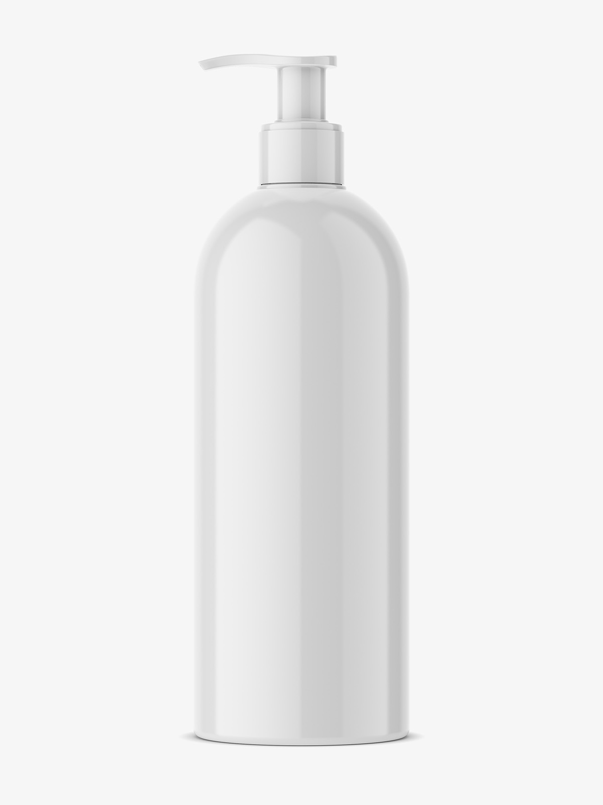 Plastic bottle with pump mockup