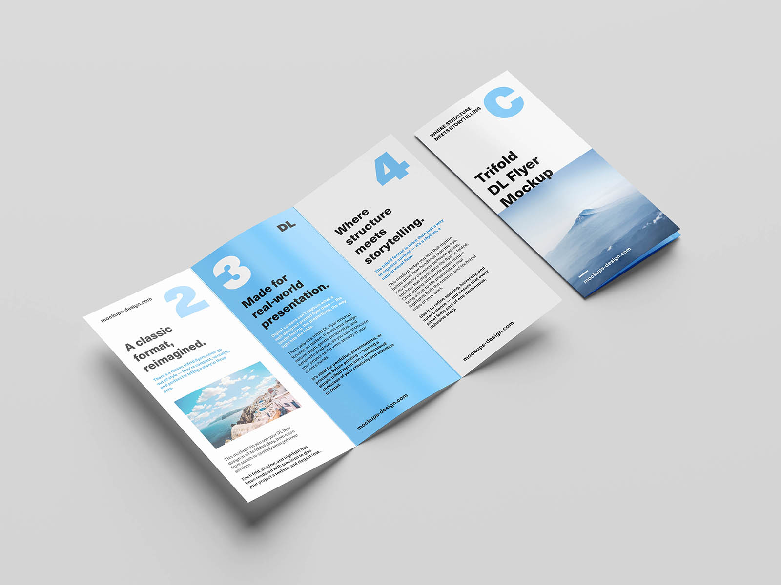 Trifold DL flyer mockup