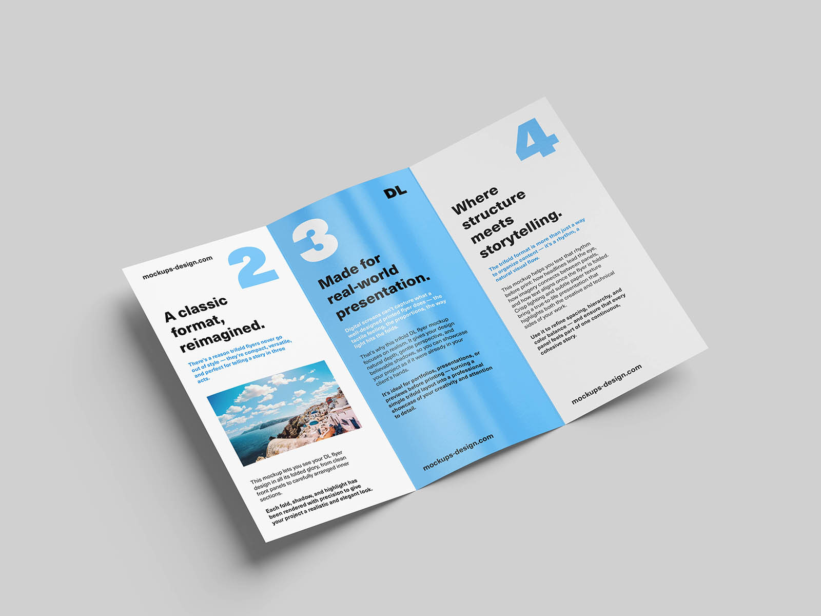 Trifold DL flyer mockup