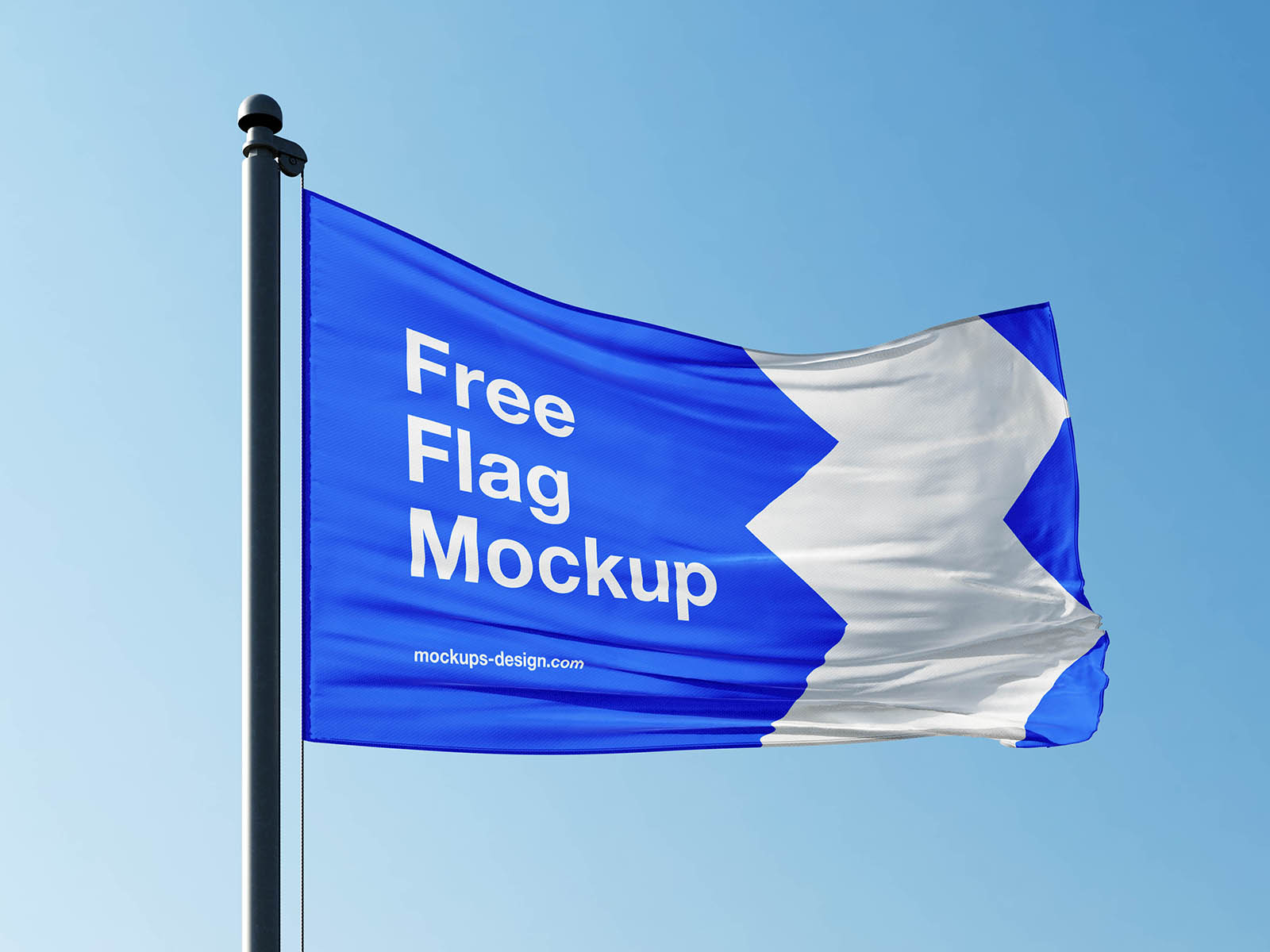 Outdoor flag mockup