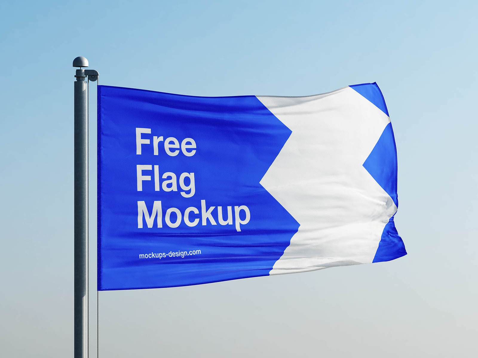 Outdoor flag mockup