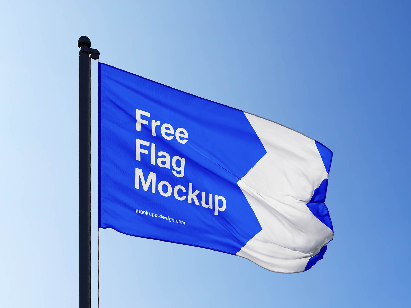 Outdoor flag mockup