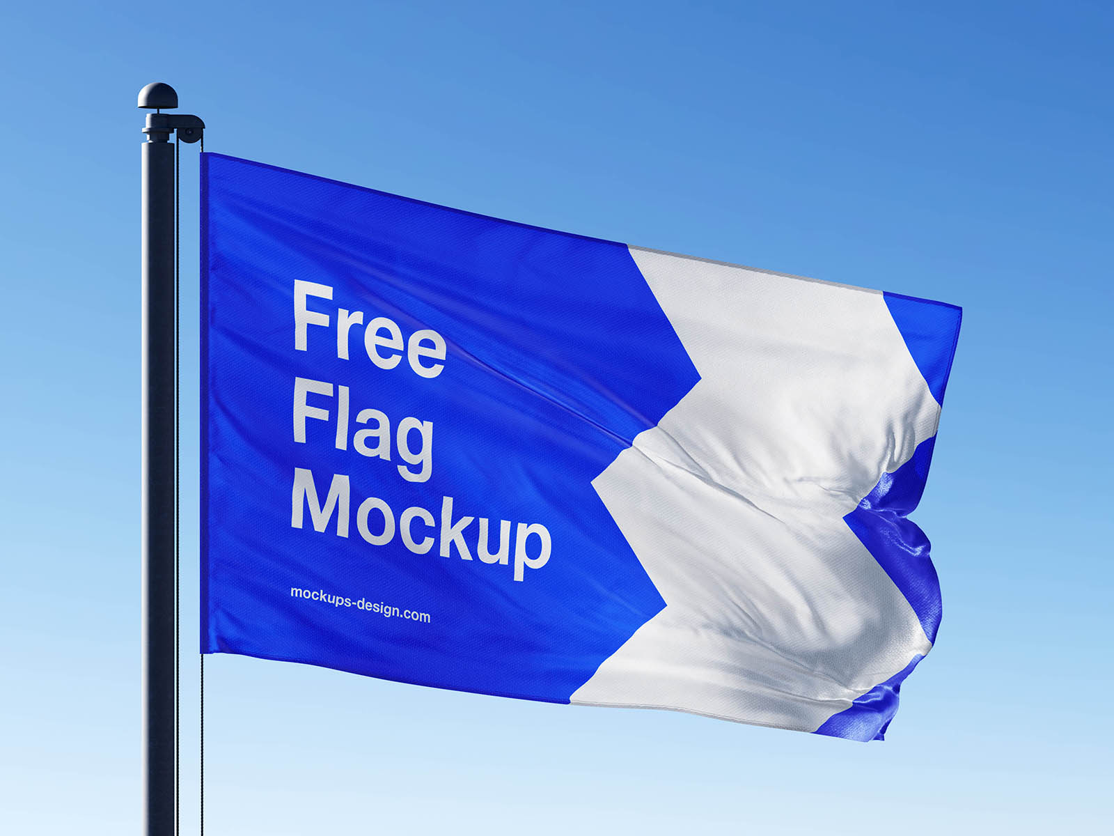 Outdoor flag mockup