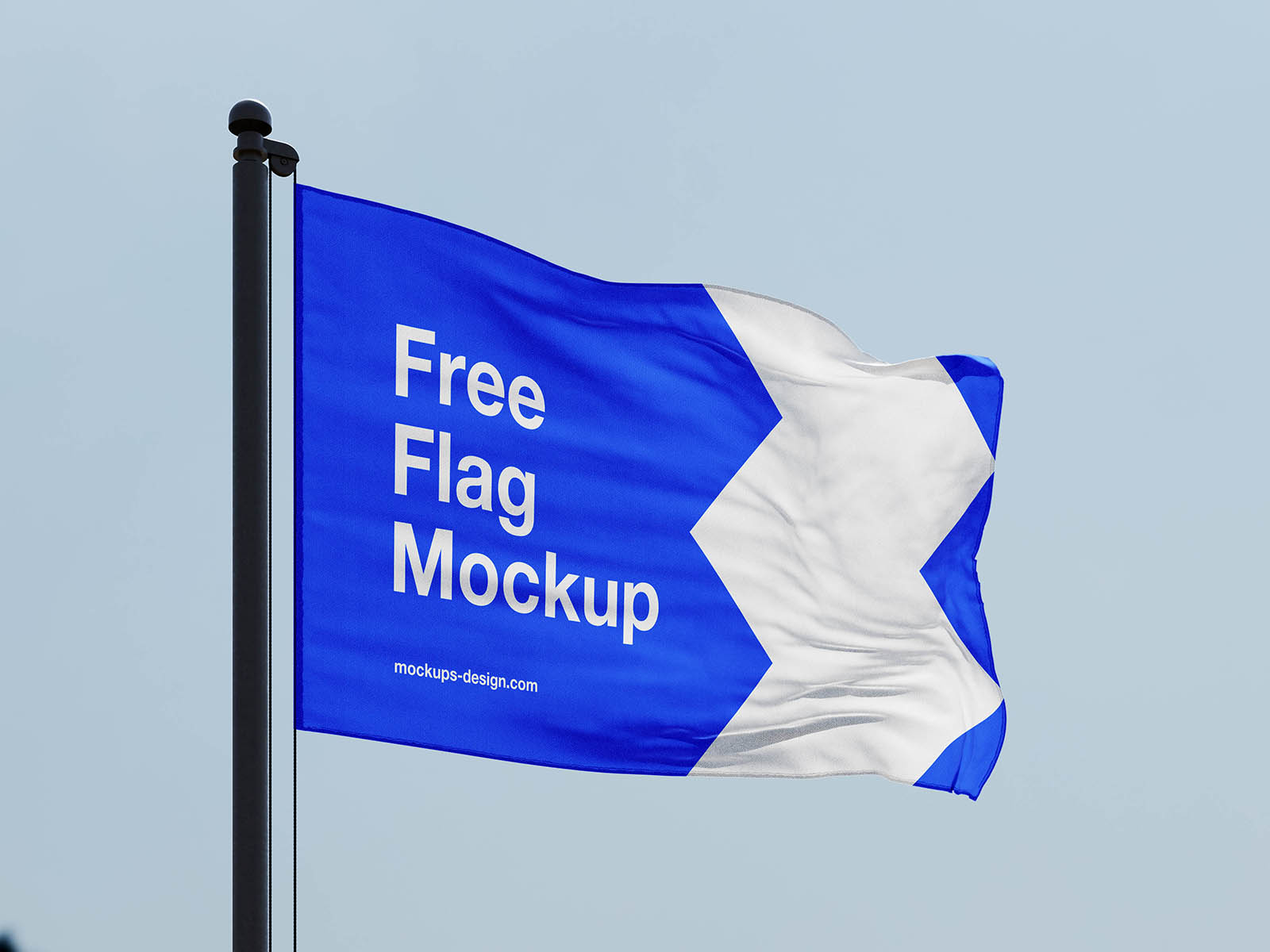 Outdoor flag mockup