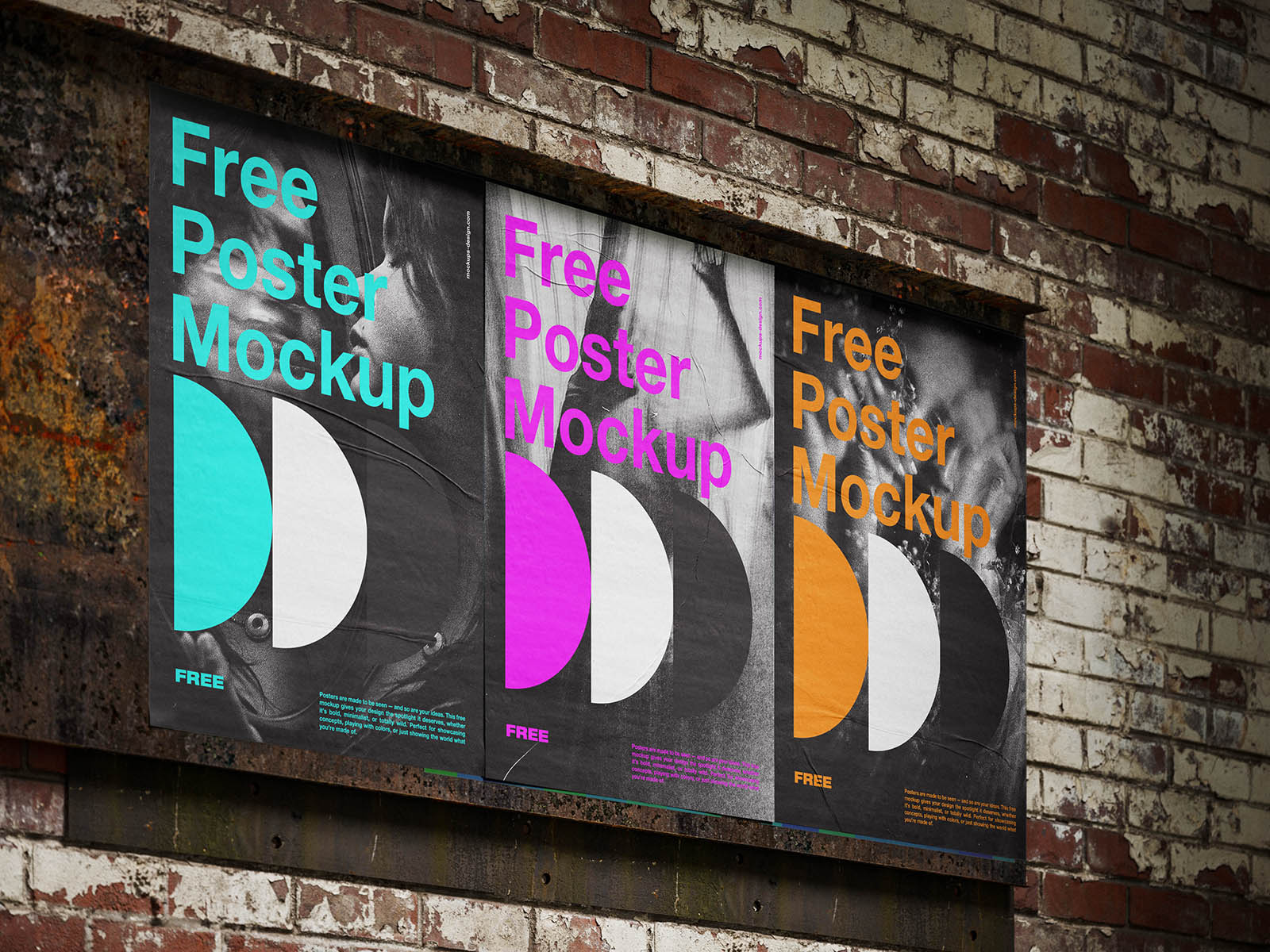 Urban poster wall mockup