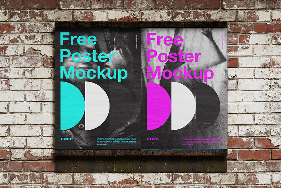 Urban poster wall mockup