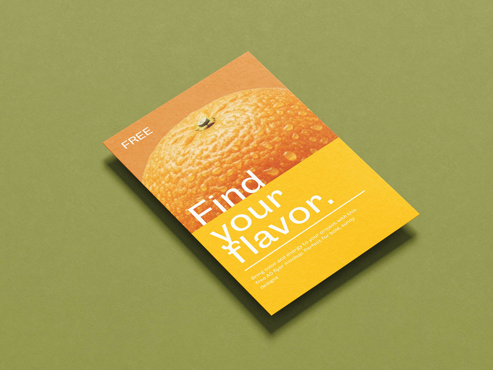 Clean A5 flyer mockup