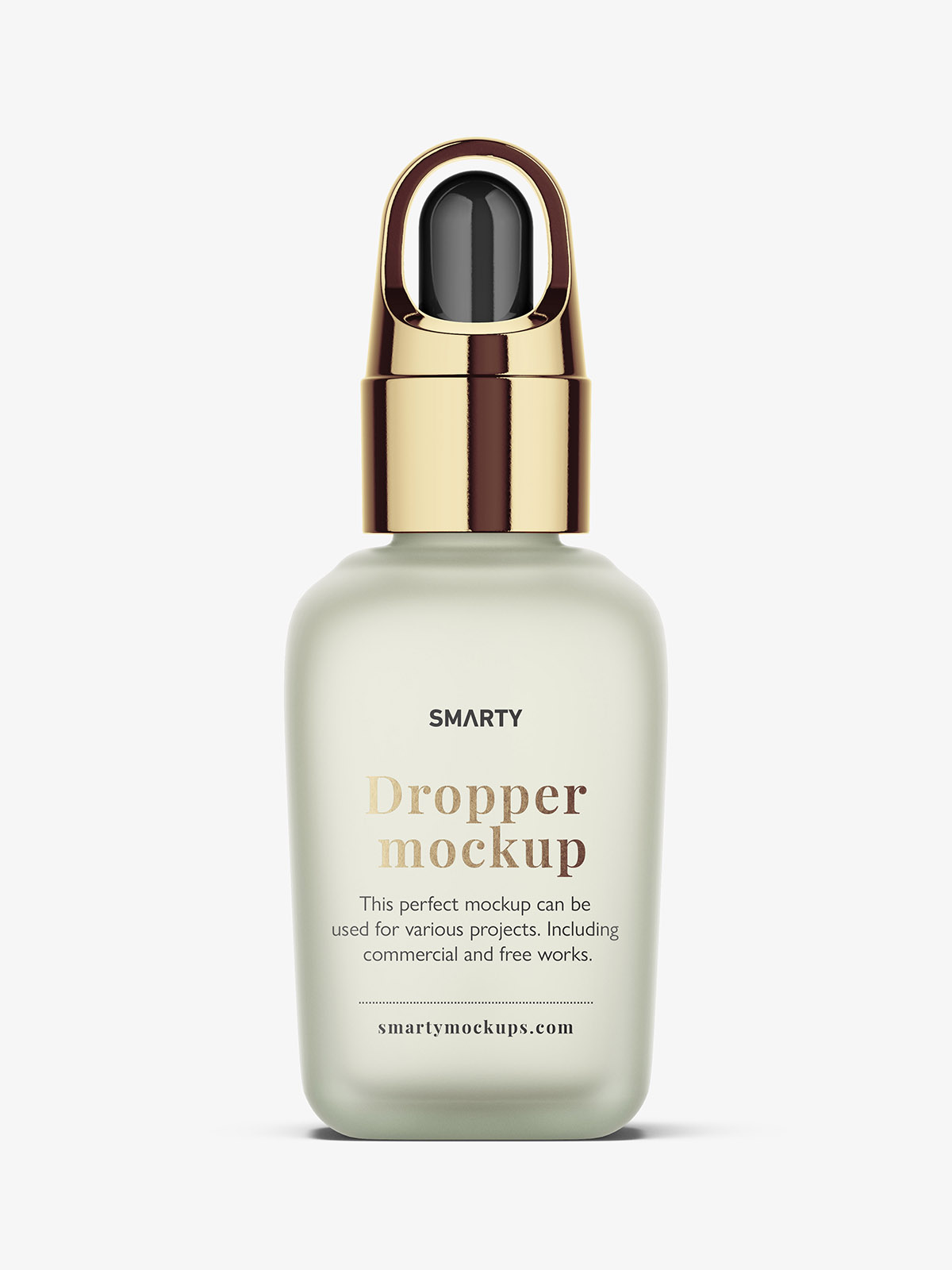 Elegant frosted dropper bottle mockup - Mockups Design