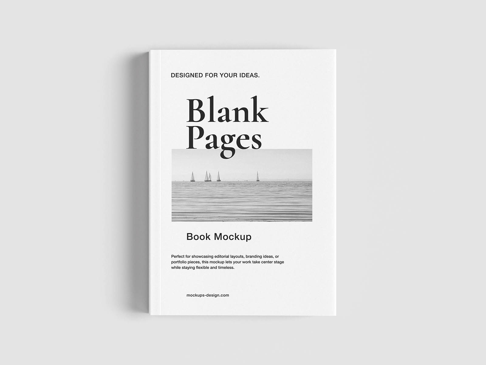 Softcover book with flaps mockup