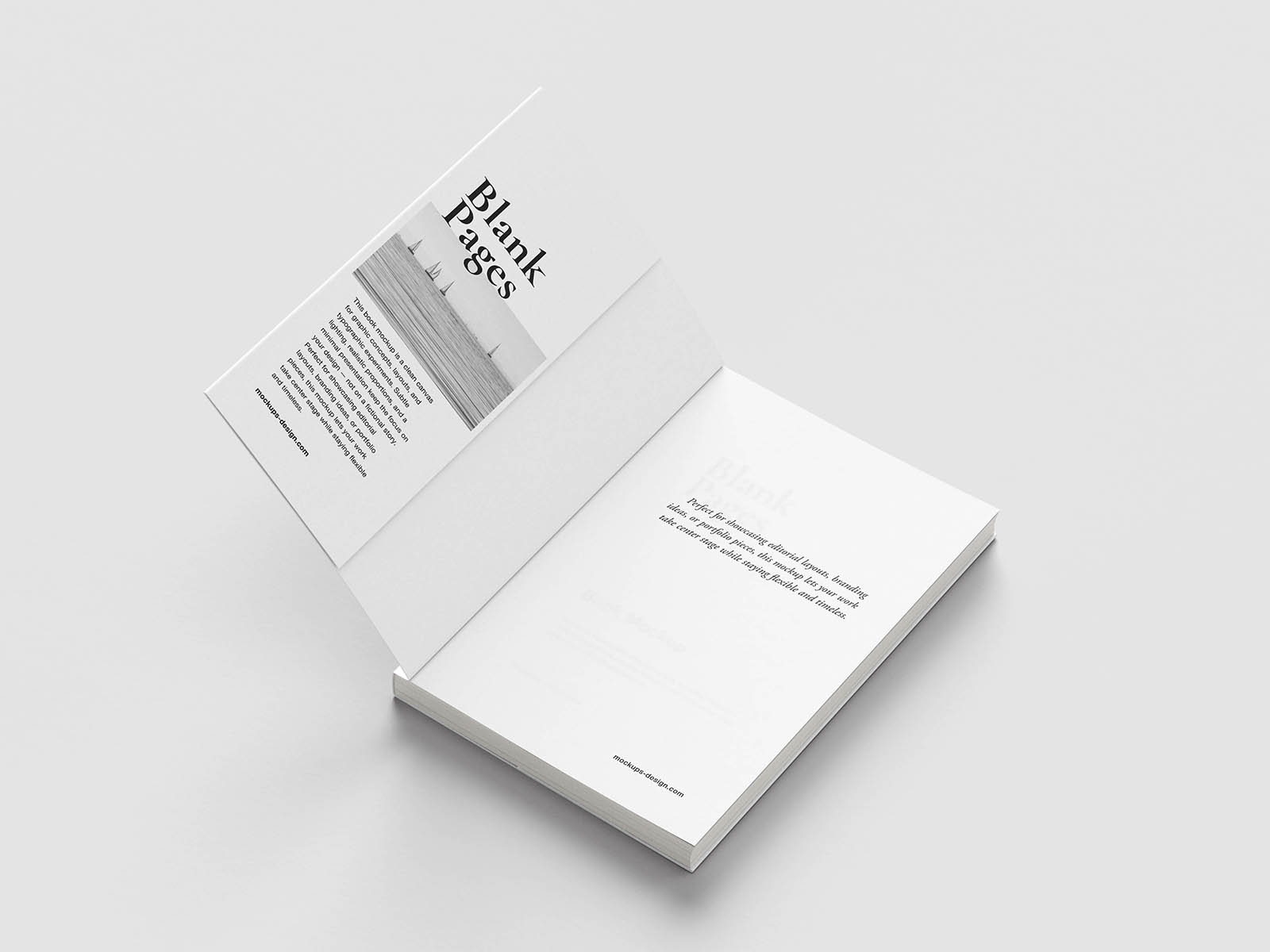 Softcover book with flaps mockup