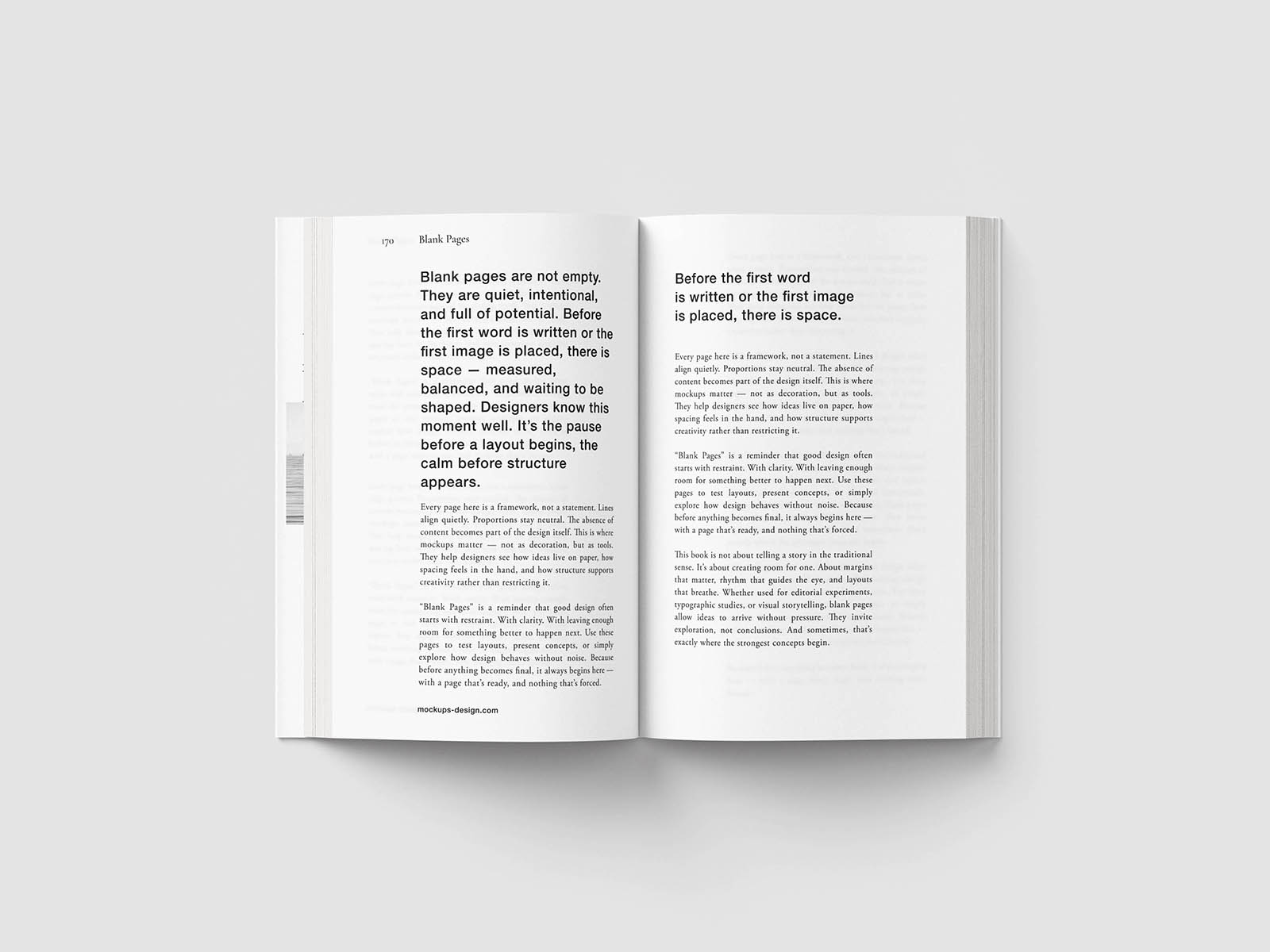 Softcover book with flaps mockup