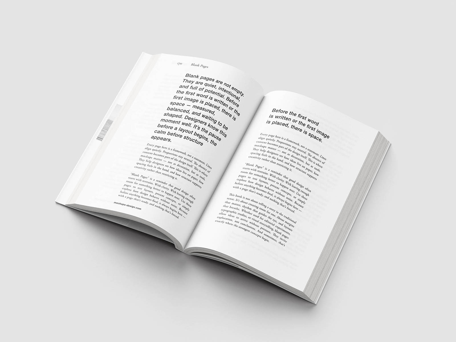 Softcover book with flaps mockup