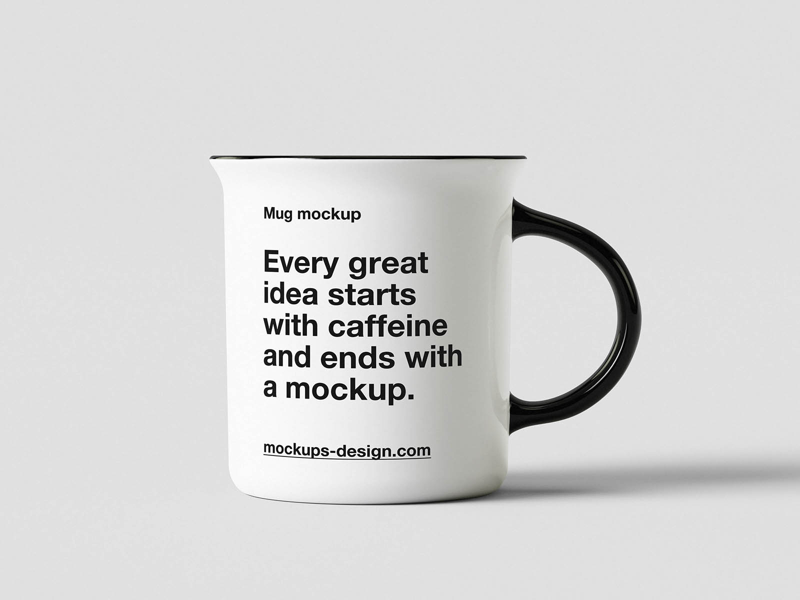 Clean enamel mug mockup