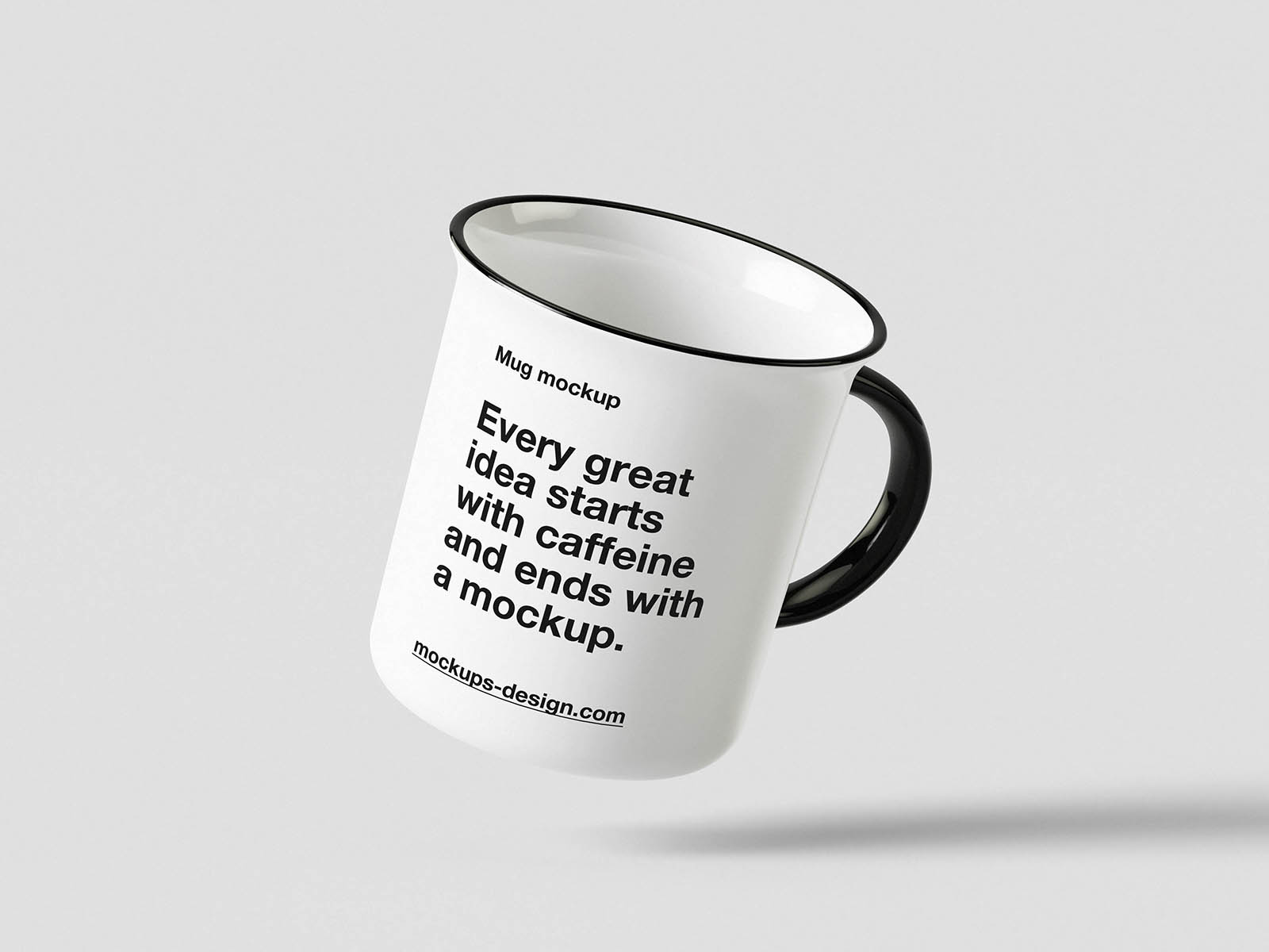 Clean enamel mug mockup