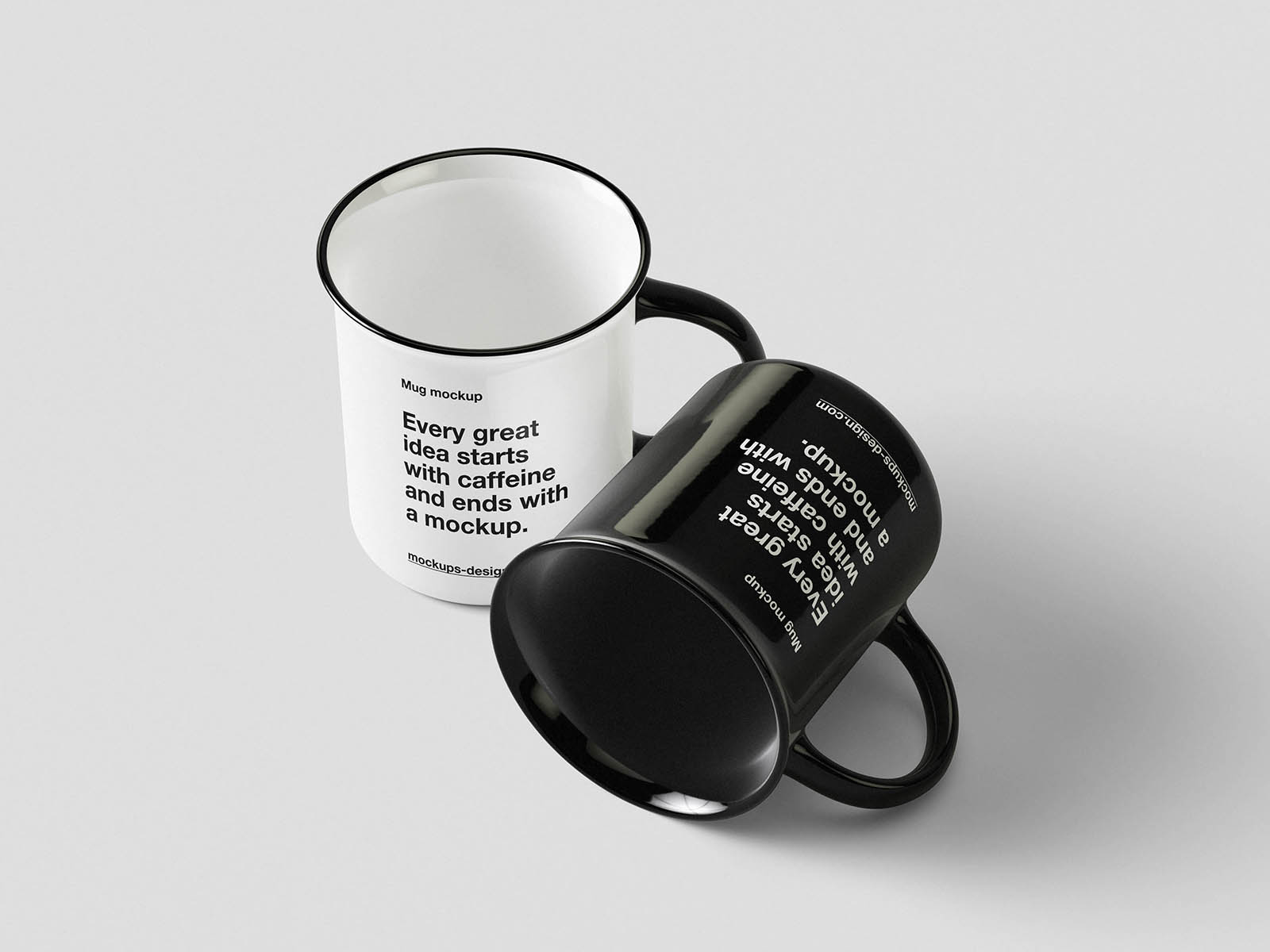 Clean enamel mug mockup